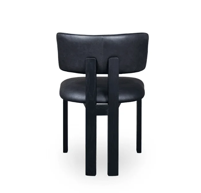 SILLA HANNA ROBLE Y CUERO en Negro - Sillas, Uruguay | Masinfinito Casa, vista 3