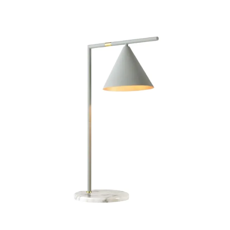 Lámpara de Mesa Stella Base de Mármol Blanca en Amarillo - Lámparas de mesa, Uruguay | Serlux