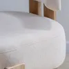 Butaca en madera teca y pana lisa en Beige - Butacas, banquetas y puffs, Uruguay | Entrecasa, vista 4 de 5