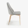 Silla Rosie - gris claro con patas de madera acabado natural en Gris - Sillas, Uruguay | Kavehome, vista 6 de 8