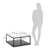 Mesa de centro Blackhill - 80 x 80 cm cristal y acero acabado negro en Negro - Mesas de living, Uruguay | Kavehome, vista 6 de 6