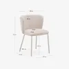 Silla Ciselia de chenilla beige y acero beige FSC Mix Credit en Beige - Sillas, Uruguay | Kavehome, vista 9 de 9