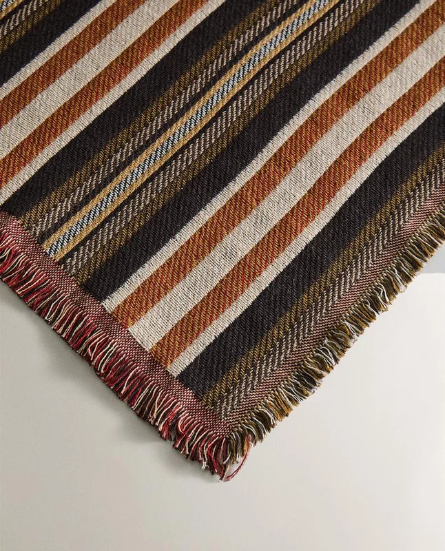 MANTA ALGODÓN RAYAS en Multicolor - Textiles, Uruguay | Zara Home, vista 4