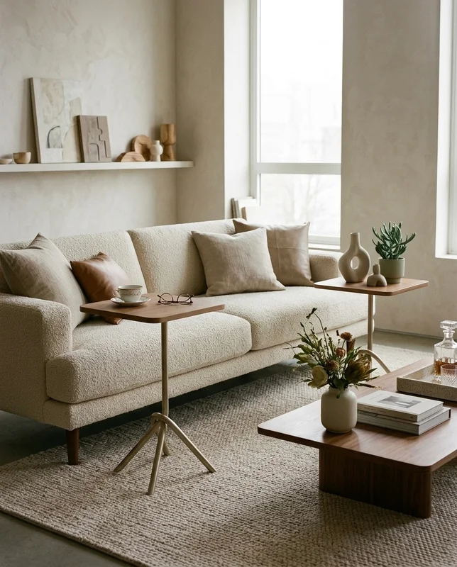 MESA LATERAL Triplex altura 65 cm en Marrón - Muebles, Uruguay | Indrana, vista 3