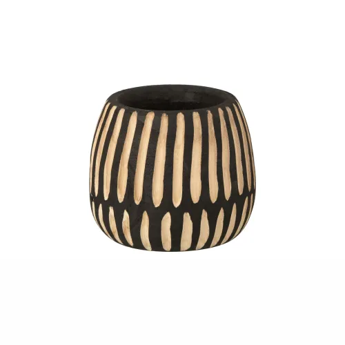 Maceta Madera Negro Paulonia en Negro - Jarrones, Uruguay | Divino
