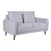 Sofá 2 Cuerpos Tela Gris Charlotte en Gris - Sillones y sofás, Uruguay | Divino, vista 2 de 5
