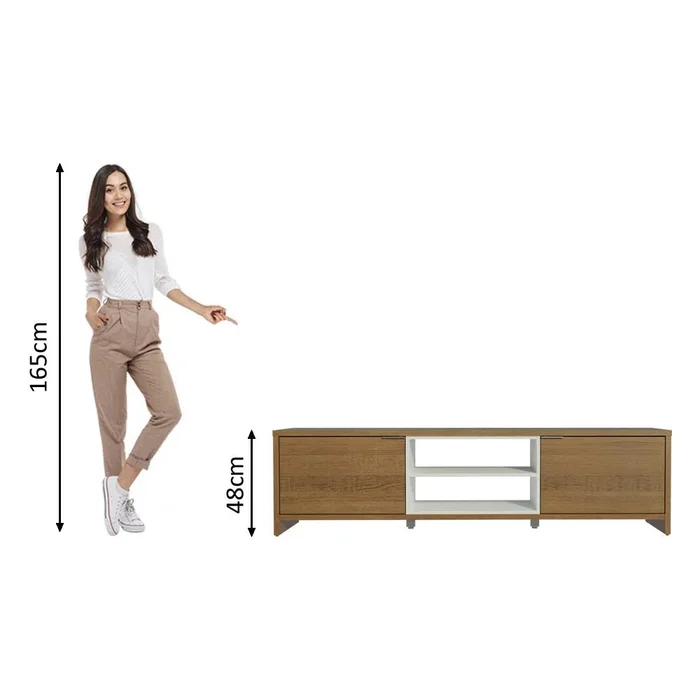 Rack TV hasta 75 Pulgadas Metz 180 cm 2 Puertas Rústico - Muebles para TV, Uruguay | Balton, vista 6