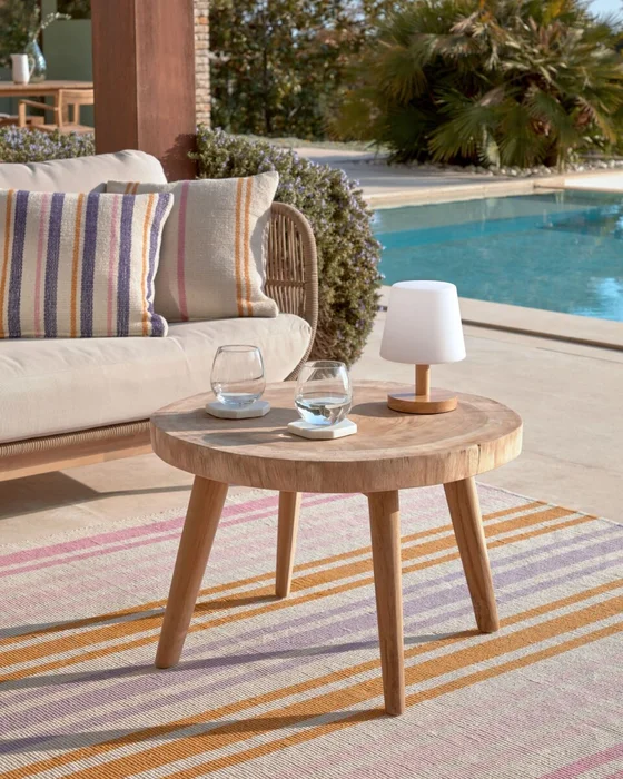 Lámpara de mesa Ambar de polietileno y madera en Madera natural - Lámparas de mesa, Uruguay | Kavehome, vista 3