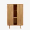 Aparador alto Mailen 2 puertas en chapa de fresno con acabado natural 110 x 160 cm en Madera natural - Aparadores y recibidores, Uruguay | Kavehome, vista 7 de 9