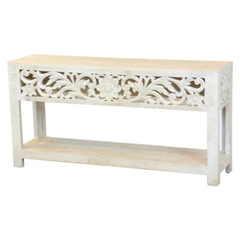 R63P Recibidor 140x35x70 en Blanco - Aparadores y recibidores, Uruguay | Victoriana