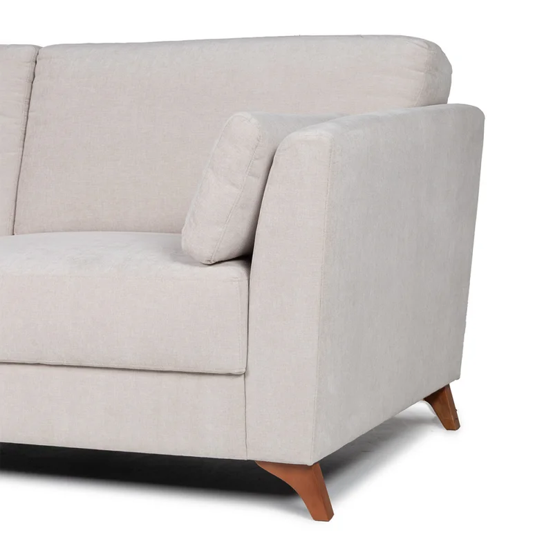 Sofá Capri - Tela Microfibra - 3 cuerpos - Kruger 02-152 (Beige) en Beige, Uruguay | Nyr, vista 4