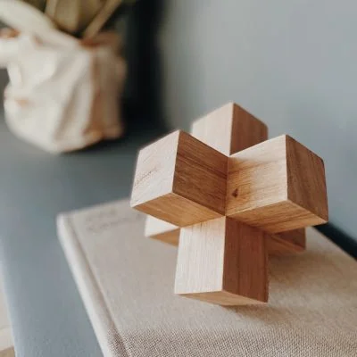 Forma geométrica x5 (15cm) en Madera natural - Decoración, Uruguay | Dreams On Time, vista 4