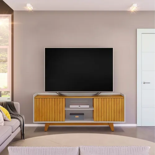 Rack para TV Flat - Marrón en Marrón - Muebles para TV, Uruguay | Rústico Hogar