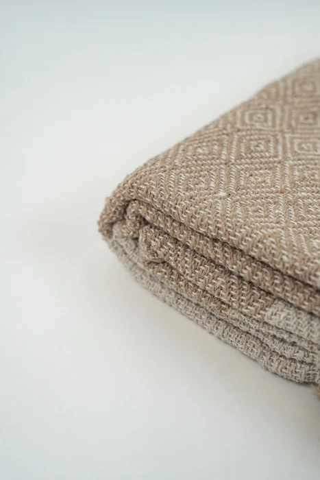 Manta Borlas - Beige en Beige - Textiles, Uruguay | Indian, vista 2