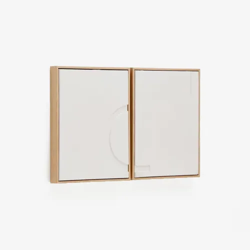 Set Sefri de 2 cuadros blanco 30 x 40 cm en Blanco, Natural - Decoración de pared, Uruguay | Kavehome