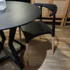 Juego de Comedor Mesa Louvre Redonda Negra 90cm + Sillas Negras Elbow - Sillas, Uruguay | Berna home, vista 4 de 5