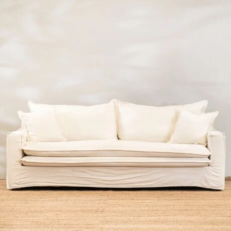 Sillón Vicente 3 Cuerpos Beige - Beige en Beige - Sillones y sofás, Uruguay | Aihaus
