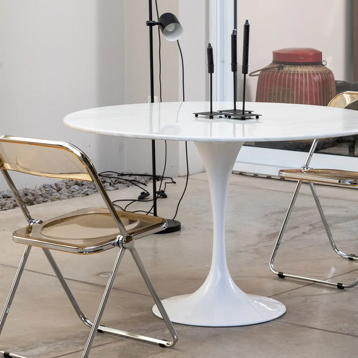 Mesa Tulip - 120cm - Mármol en Blanco - Mesas de living, Uruguay | Walnut, vista 4