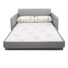SOFA CAMA 1.76 MTS - PARRILLA EXTENSIBLE - TELA GRIS CLARO - ALMOHADONES PEQUEÑOS EN TELA CLARA en Beige, Claro, Gris - Sillones y sofás, Uruguay | Champagne Home, vista 2 de 5