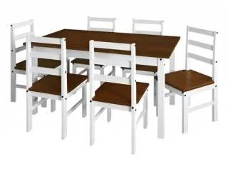 JUEGO COMEDOR OLIVIA 6SILL- CERA/BLANCO en Multicolor - Mesas de comedor, Uruguay | Que Sal Muebleria, vista 2