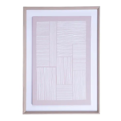 Cuadro 50x70cm Papel Natural-beige Stripes Ii en Beige - Decoración de pared, Uruguay | Divino
