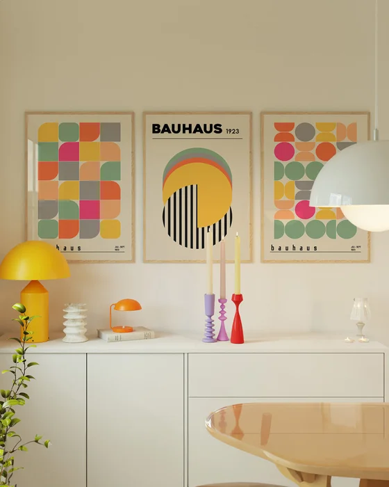 Bauhaus - Pastel en Multicolor - Láminas, Uruguay | La Cuadrería