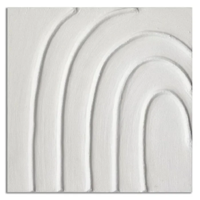 CUADRO CANVAS 50x50cm PINTURA ARCOIRIS BLANCO en Blanco - Decoración de pared, Uruguay | Decohogar, vista 2