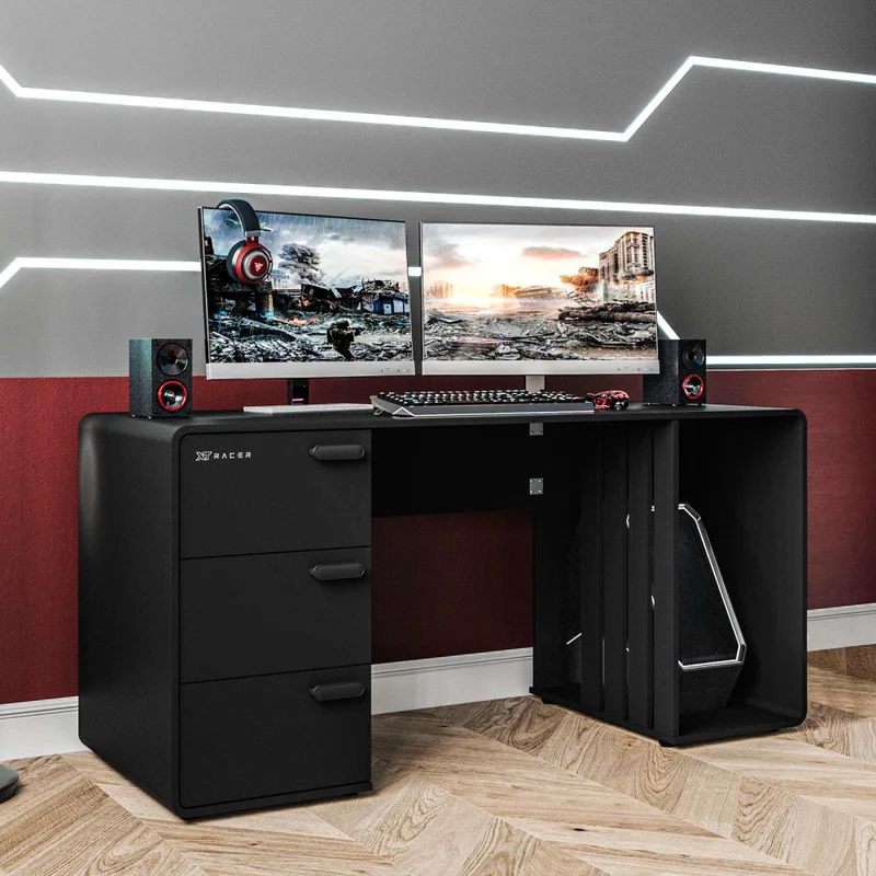 Silla Led + Escritorio Gamer Portal Xt en Negro - Escritorios, Uruguay | Divino, vista 7