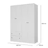 Ropero Americana PLUS 4 puertas 2 cajones - 100%MDF - Blanco en Blanco - Roperos y placares, Uruguay | Rústico Hogar, vista 5 de 5