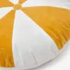 Almohadón redondo Odet de algodón - blanco y mostaza Ø 45 cm en Blanco, Mostaza - Textiles, Uruguay | Kavehome, vista 4 de 4