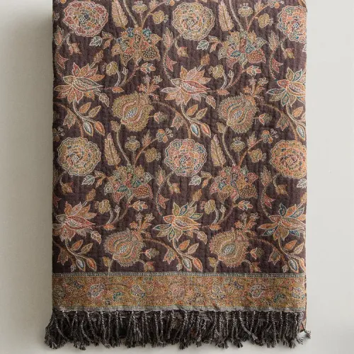 MANTA JACQUARD FLORES - Textiles, Uruguay | Zara Home