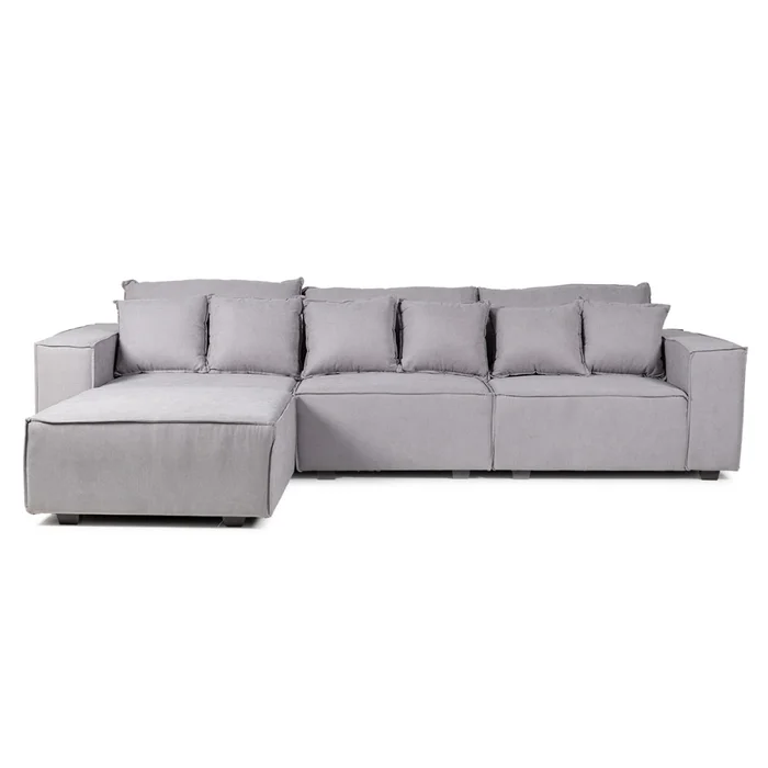 Sofá Modular Maia (4 módulos) - Tela Microfibra - 12074 (Ceniza) en Gris - Sillones y sofás, Uruguay | NYR, vista 2