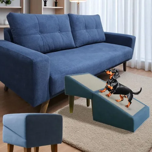 Rampa mascotas y puff - Muebles Da Vinci en Azul - Sillones y sofás, Uruguay | Muebles Da Vinci