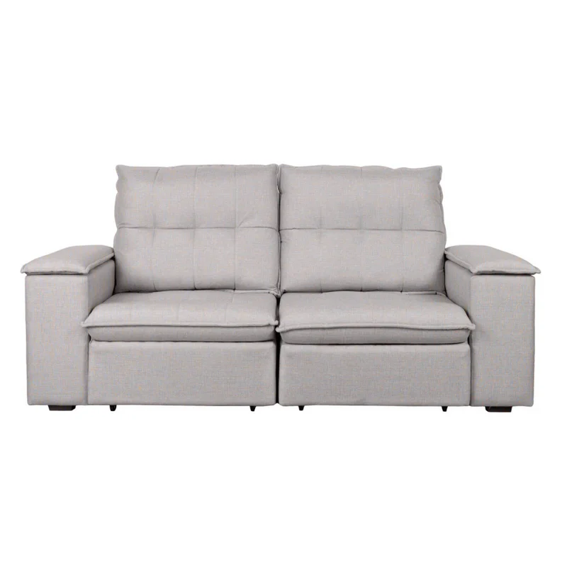 Sofa Retractil 3 Cuerpos Tela Gris Atlanta Gris Osc en Gris - Sillones y sofás, Uruguay | Divino, vista 3