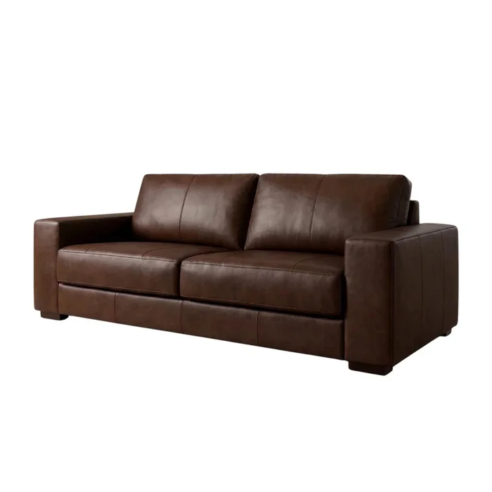 Sillón 3 cuerpos Como - 100% Cuero - Caramelo en Marrón - Sillones y sofás, Uruguay | Ecowood, vista 3