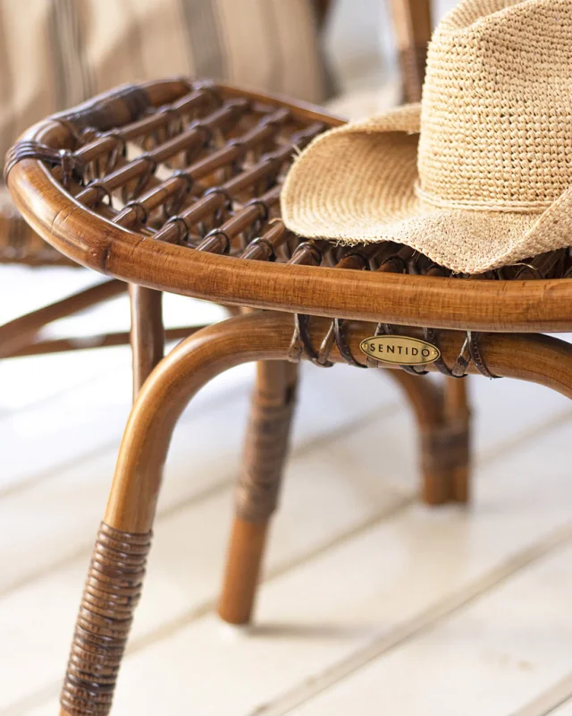 BANQUETA DE RATTAN MARRON en Marrón - Butacas, banquetas y puffs, Uruguay | Sentido Jose Ignacio, vista 2