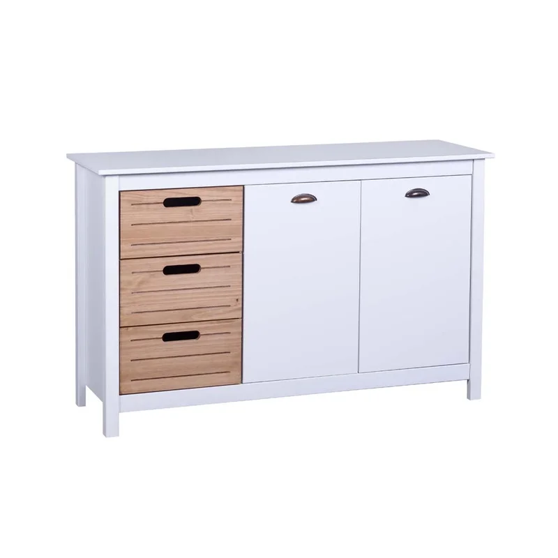 Aparador 2 Puertas 3 Cajones Combinado 100% Madera en BLANCO CARVALHO - Muebles, Uruguay | Soy Hogar, vista 5