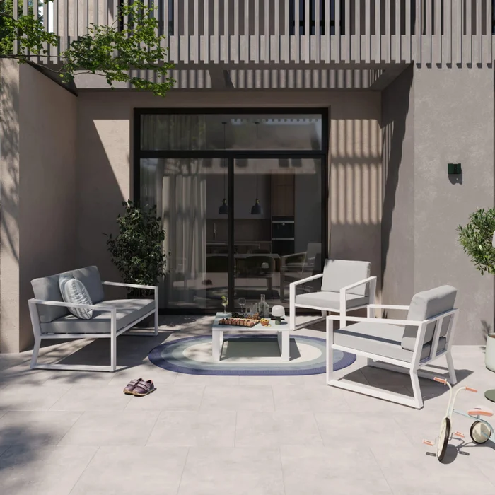 Juego Living Lyra Blanco en Blanco - Muebles para el exterior, Uruguay | Naterial Uruguay
