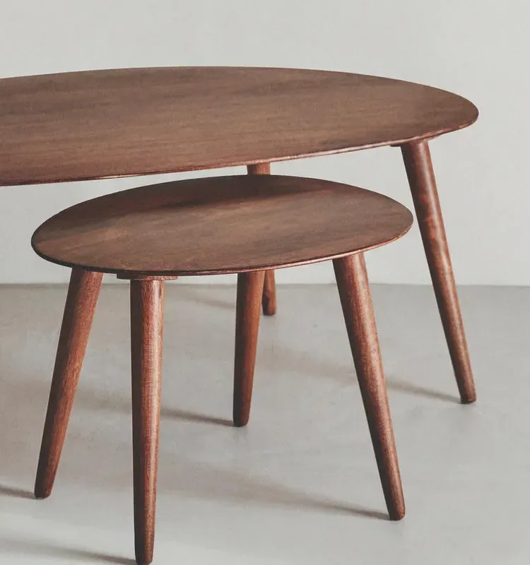 MESA CENTRO MADERA BISELADA en Madera natural - Mesas de living, Uruguay | Zara Home