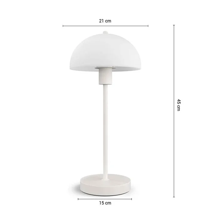 Luminaria De Mesa Mushroom Blanco en Blanco - Lámparas de mesa, Uruguay | Serlux, vista 5