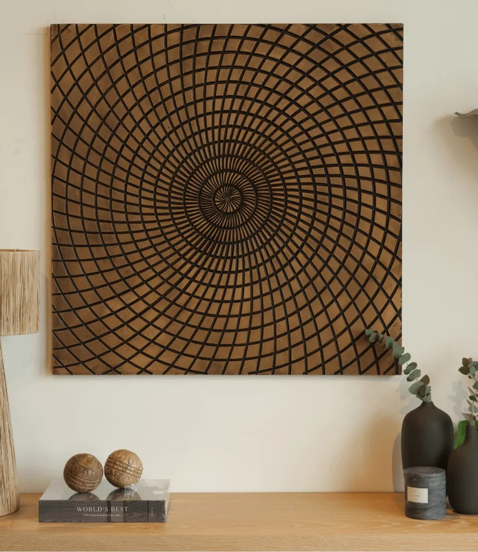 ARTE TRIBAL ESPIRAL WALNUT NATURAL en Madera natural - Espejos, Uruguay | Masinfinito Casa, vista 3