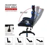 Silla Gamer Gaming Ergonomica Reclinable - PU - Azul en Azul - Escritorios y sillas de escritorio, Uruguay | Rústico Hogar, vista 4 de 5