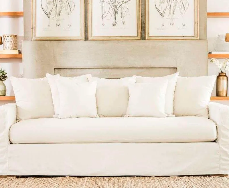 SILLON UMA - LINO BELGA ANTIMANCHAS en Off-white - Sillones y sofás, Uruguay | La Iberica