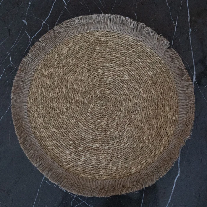 Individual redondo de yute - Textiles, Uruguay | Buho Store, vista 2
