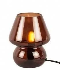 L. MESA VINTAGE 16XH18 CM CHOCOLATE en Marrón - Lámparas de mesa, Uruguay | Masinfinito Casa