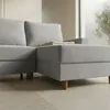 Rinconera Lucci - Tela Microfibra - Chaise derecho - Berlin 05 (Ceniza) en Beige - Sillones y sofás, Uruguay | NYR, vista 3 de 7