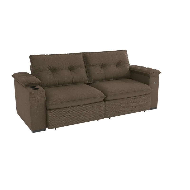 Sofa Zandon 260CM - Retractil/Reclinable en Lino Arena A085 - Sillones y sofás, Uruguay | Balton, vista 11