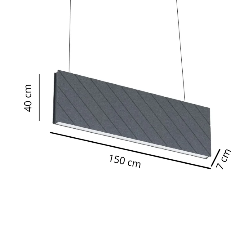 Luminaria de Suspender Acústica Atom 150cm Gris CCT en Gris - Lámparas colgantes, Uruguay | Serlux, vista 6