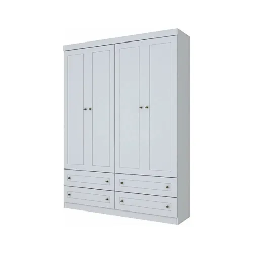 Ropero Americano 4 Puertas Blanco en Blanco - Roperos y placares, Uruguay | Albanés