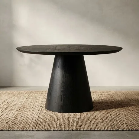 Mesa De Comedor Cone Negro 136 Cm en Negro - Mesas de comedor, Uruguay | Aihaus